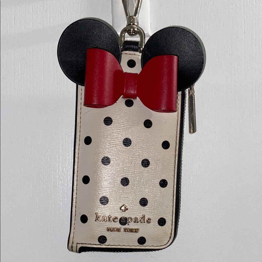 Kate Spade Disney Polka Dot Card Holder Minnie Mouse